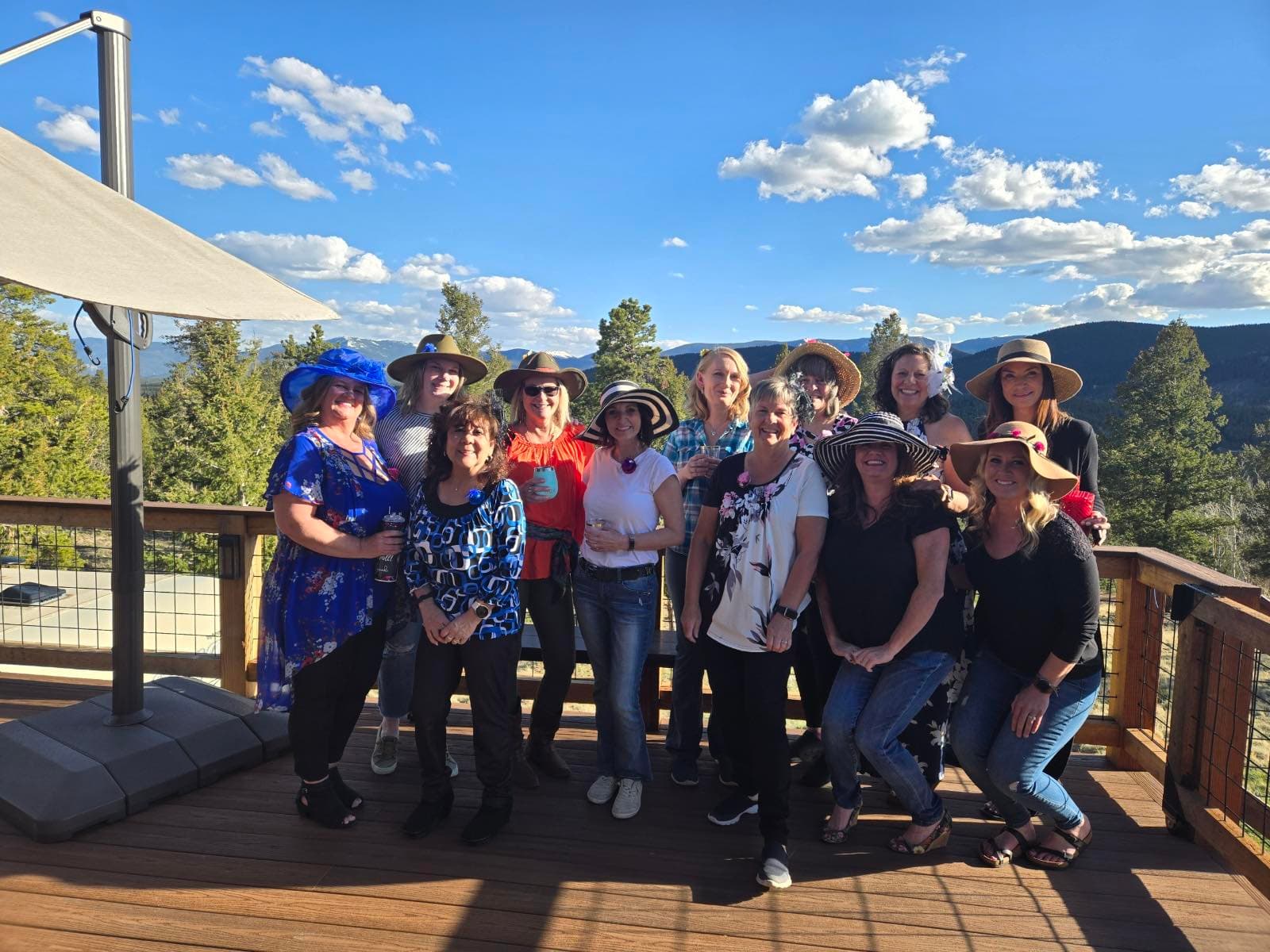 Friends playing Bunco at a table